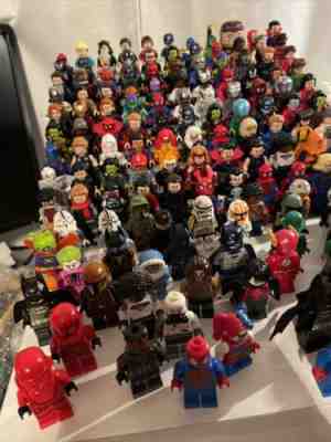 HUGE LEGO 300+ MINIFIGURE LOT PLUS BIN AND PARTS **READ DESCRIPTION**