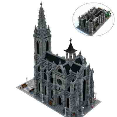 Modular Cathedral with Interior 21755 Pieces