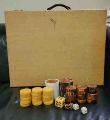 Large Crisloid Bakelite Backgammon 1.75