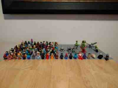 Lot of 138 Authentic Lego Minifigures Marvel-Star Wars Minecraft DC Harry Potter