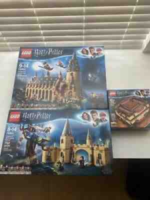 Harry Potter Great Hall + Whomping Willow+ Monster Book (75954) (75953) (30628)