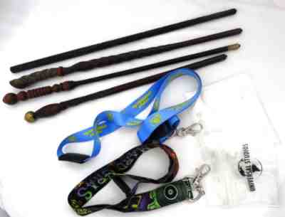 4 HARRY POTTER INTERACTIVE WANDS- IVY, SIRUS, HOLLY, VINE, + 2 LANYARDS