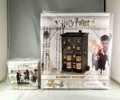 Dept 56 Lot of 2: OLLIVANDER'S WAND SHOP + WINGARDIUM LEVIOSA! Harry Potter D56