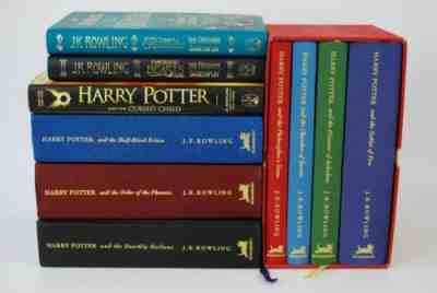 Harry Potter Book Set Deluxe Signature 1st Editions & 3 Other J.K Rowling Books