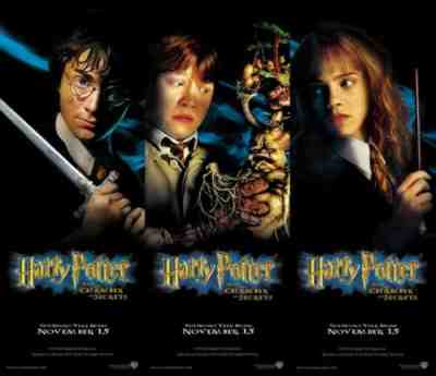 Harry Potter and the Chamber of Secrets Vinyl Movie Banners Posters (Set of 3)