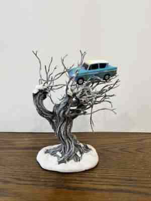 Hawthorne Village Harry Potter Whomping Willow & Blue Ford Anglia - Rare!!