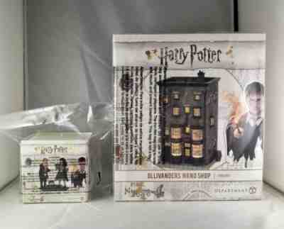 Dept 56 Lot of 2: OLLIVANDER'S WAND SHOP + WINGARDIUM LEVIOSA! Harry Potter D56