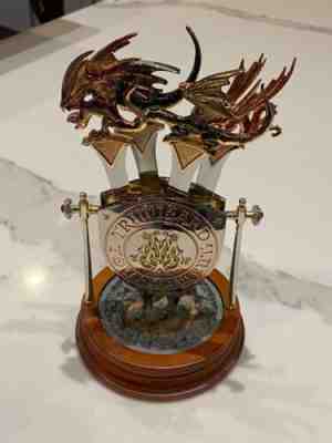 Rare Harry Potter Triwizard Tournament Dragon Letter Opener Set with Stand