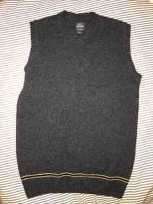 Wizarding World of Harry Potter Hufflepuff Wool Vest Lochaven Made Scotland XS