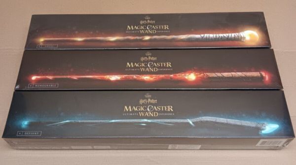 New ListingLot 3 Brand New Sealed Harry Potter Magic Caster Wands Honourable Defiant Loyal