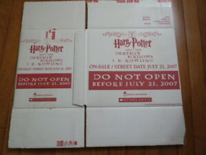 Rare Harry Potter and the Deathly Hallows Book Cardboard Shipping Box Only 2007