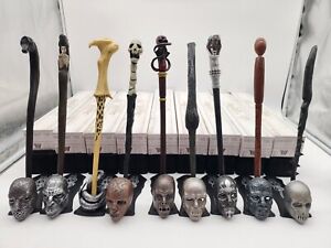 Harry Potter Death Eater Series 12-In Wand Stand Mask 9 piece Complete Set