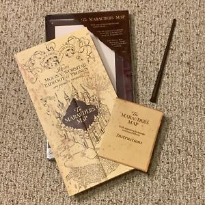 Harry Potter Marauder's Map w/Wand Interactive Footprints & Sound Effects TESTED