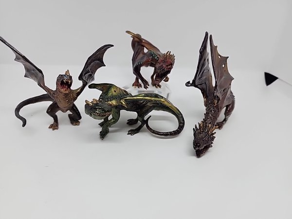 Lot Of 4 Harry Potter Nobel Collection Dragon Tri-Wizard Enamel 3 No Crystal