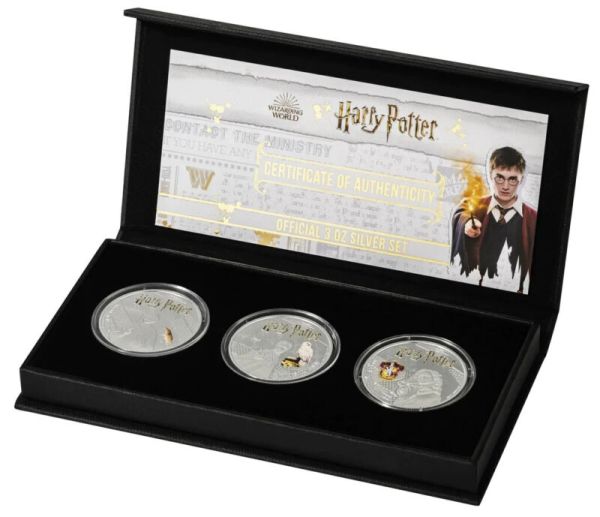 2021 Wizarding World of Harry Potter 3 PC 1 Oz Silver Coin Proof Set