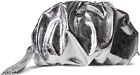 Rebecca Minkoff Ruched Clutch for Women - Quality Leather Purses Silver