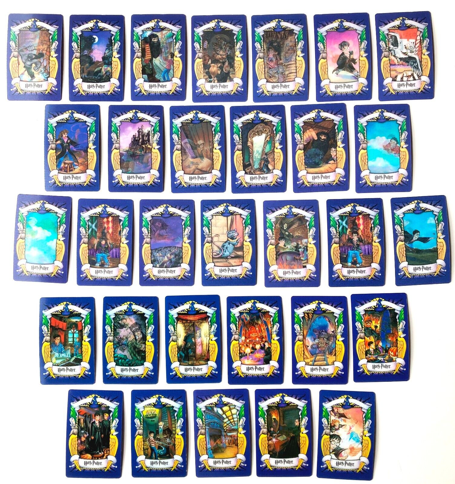 Harry Potter Complete Set 31 UK 2001 Chocolate Frog Cards Pristine VINTAGE RARE