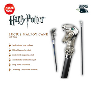 Harry Potter Lucius Malfoy's Cane Walking Stick with Wand Fantasy Mythical Magic