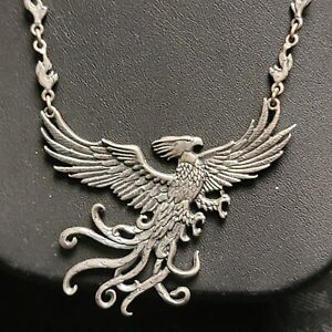 Harry Potter Sterling Silver Phoenix Pendant Women's Necklace Jewelry 925