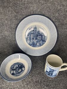 VINTAGE Harry Potter Johnson Brothers England 3 Piece Dinner Set Rare