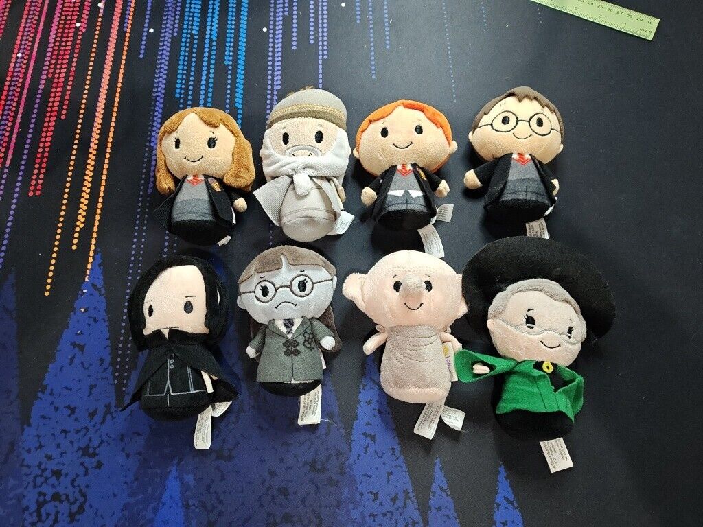 Lot Of 8 Harry Potter Itty Bittys Plush McGonagall Snape Myrtle Harry Ron