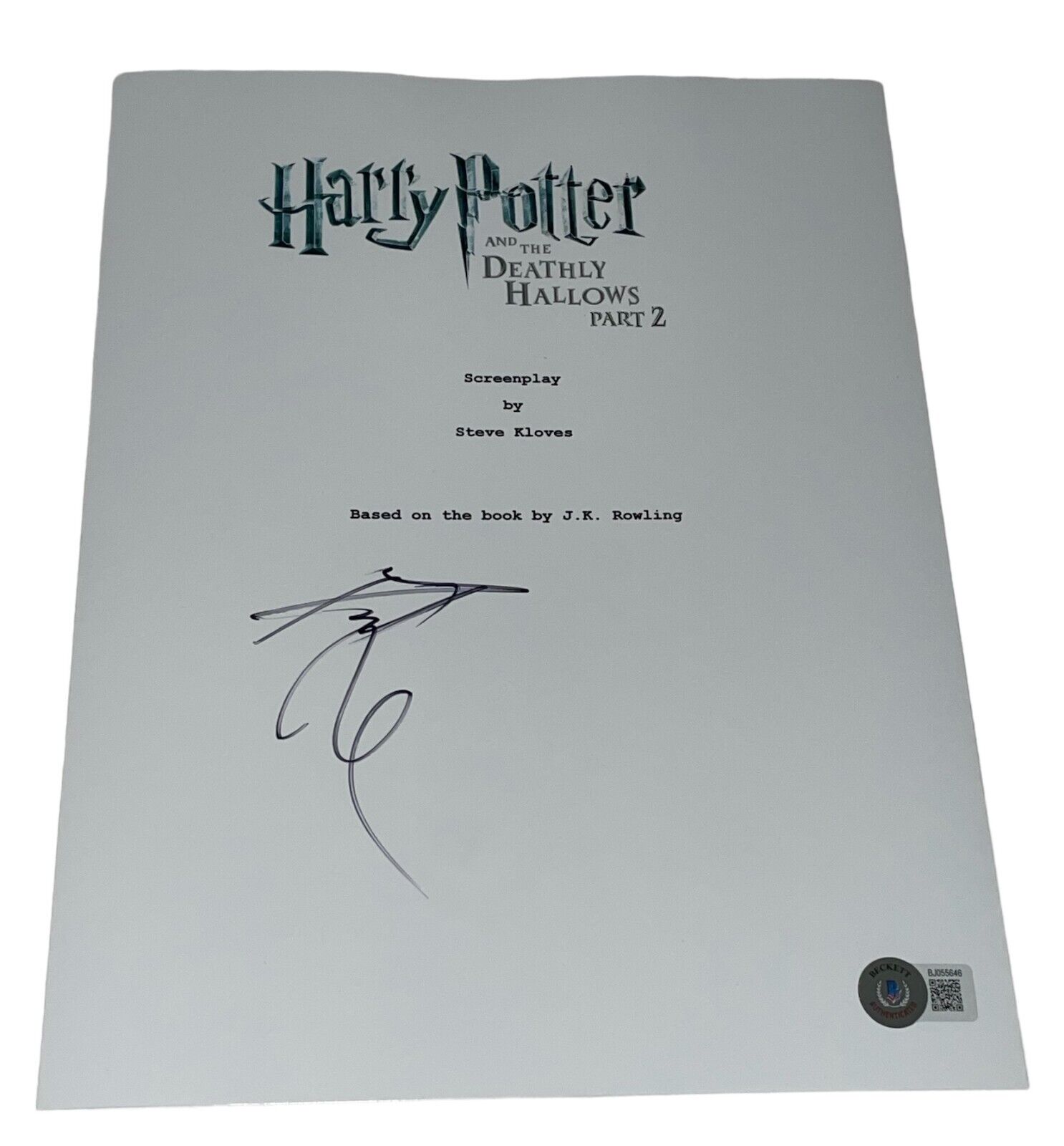 Daniel Radcliffe Signed Harry Potter & The Deathly Hallows Part 2 Script BAS Coa
