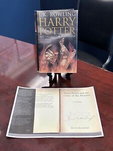 Harry Potter Order of the Phoenix UK 1st Ed. 1st Printing J.K Rowling SIGNED