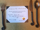 Harry Potter original prop screen used GREAT HALL FORK KNIFE SPOON silver w COA