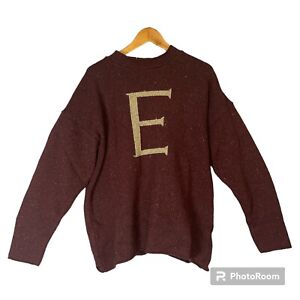 Customized Authentic Lochaven Wool Harry Potter Sweater, Letter E Size XXL