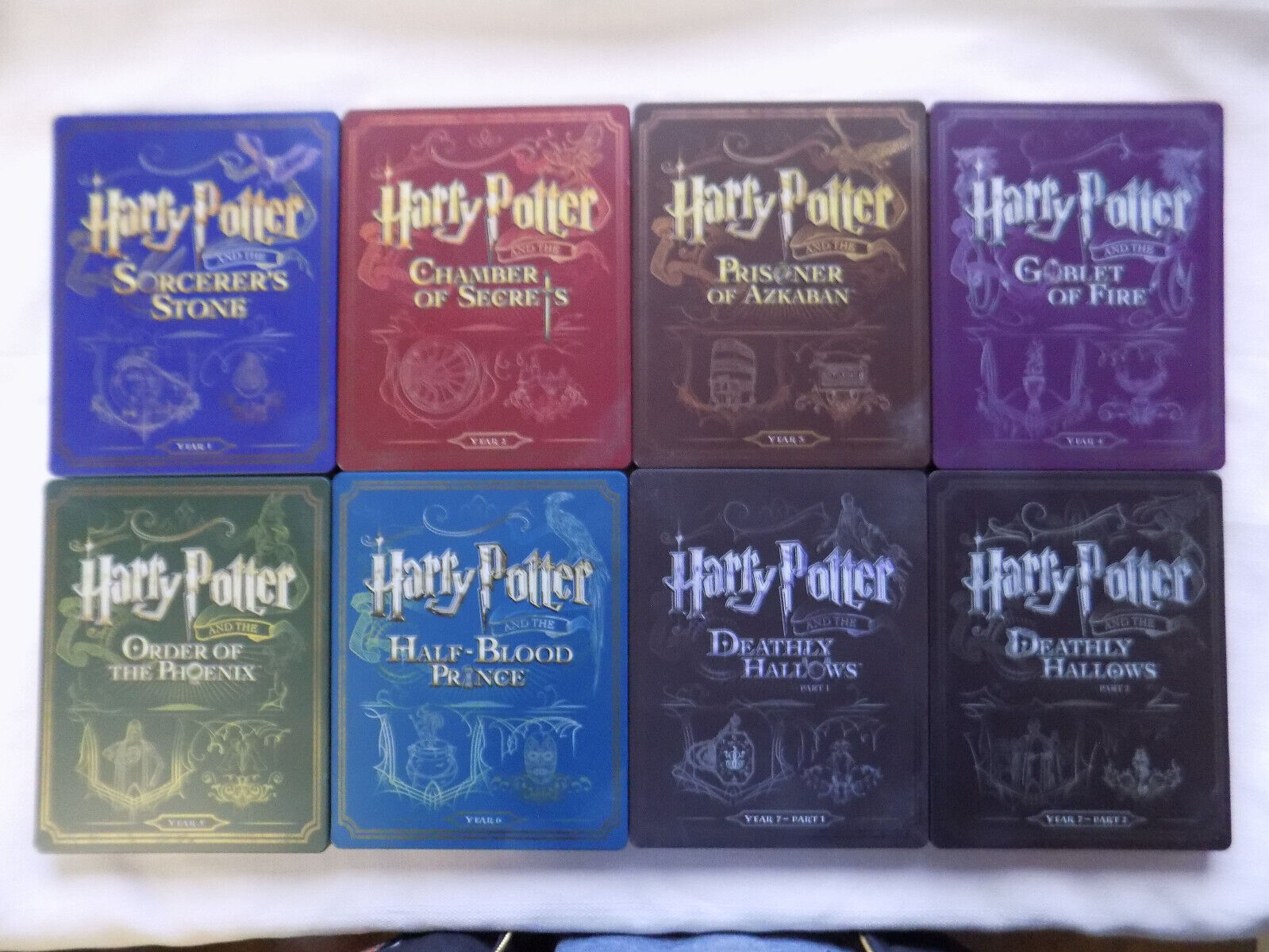 HARRY POTTER COMPLETE SERIES BLU-RAY STEELBOOK COLLECTION WITH BONUS FEATURES!
