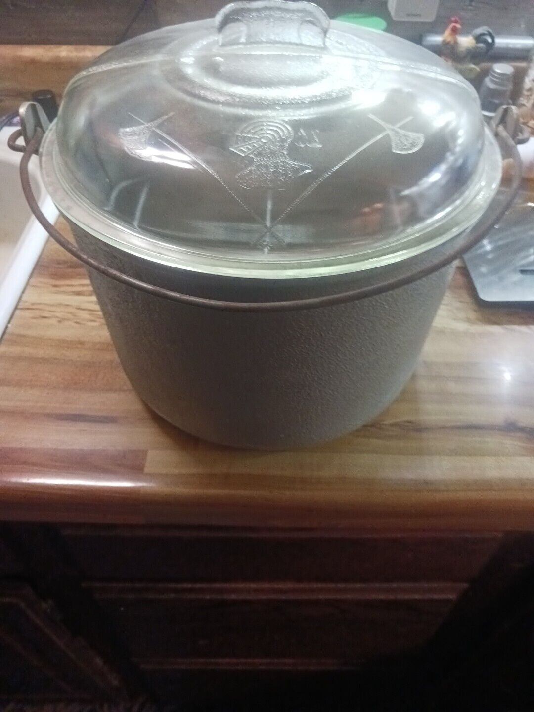Vtg Guardian Service Cookware 12 Qt Canning Stock Pot Glass Lid Double Wire Rack