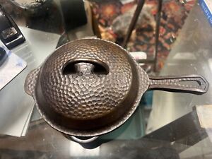 VINTAGE RARE GRISWOLD NO. 3 HAMMERED HINGED LID 2093 AND SKILLET 2013