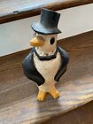 HUBLEY No.463 CAST-IRON PENGUIN With TOP HAT & BOW TIE DOORSTOP CIRCA 1939