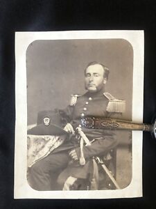 1858 Civil War 2nd Wisconsin Surgeon Dr Andrew J Ward Uniform Hardee Hat Photo