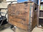 Vintage Wooden Beer Crate Richter Brewing Escanaba Michigan Wood Brewery Box Lid