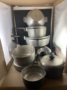 Vintage Wagner Ware Magnalite Sidney Deep Chicken Fryer Lid EUC Pan Lot 12 Pcs