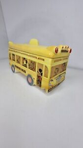 RARE 1961 Walt Disney Productions Cookie Bus Jar School Mickey Dumbo Disneyland