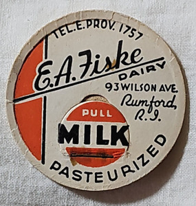 New Listing38 Vtg milk bottle caps E A Fiske Dairy Rumford RI
