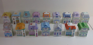 Vintage 1989 Lenox Porcelain Spice Village Lot of 16 Houses Jars