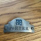 Vintage Obsolete Santa Fe Railroad PORTER Hat Badge Train Cap Emblem