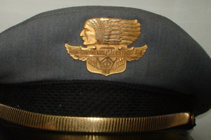Vtg Early TWA Airlines Pilot Hat w Badge & Western Air 1930's