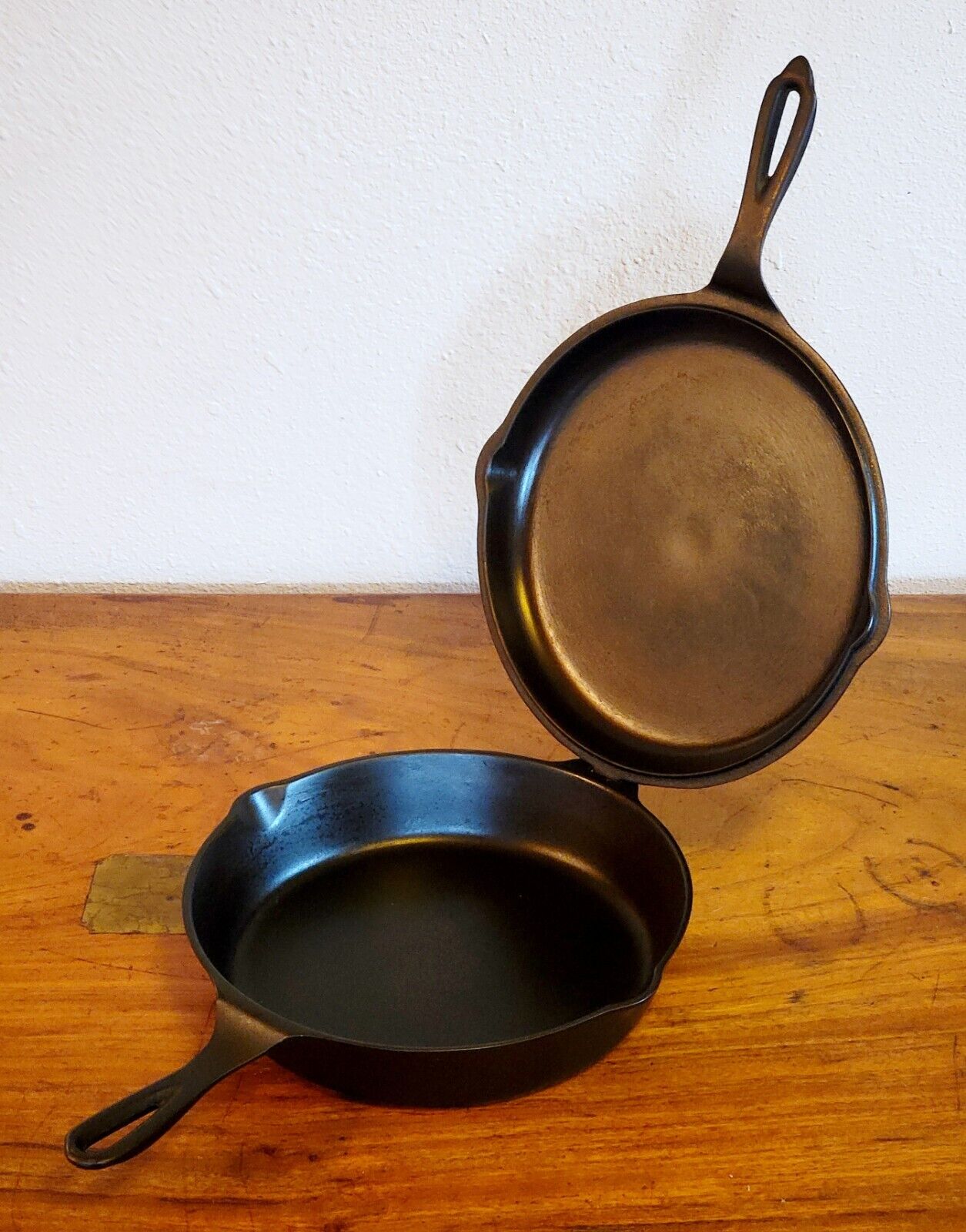 RARE ~ Wagner Ware ~ Cast Iron ~ 5 STAR SKILLET SET ~ 1403B w/ Hinged Lid ~ EUC