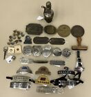 vintage Train R.R. Lot Railway Co Railroad police hat badge Steam Whistle