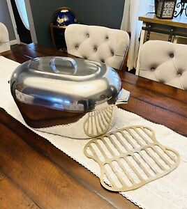 Vintage wagner wear sidney 0 Magnalite 4269 17 Qt Roaster W/Trivet Fresh Polish