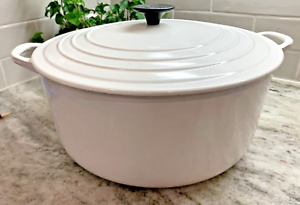 Vintage Le Creuset Classic Dutch Oven #30 - 9qt - White EUC