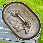 Rare MACA Cast Iron Dutch Camp Oven Oval Rams Head Divided 8 Qt Restored Vintage