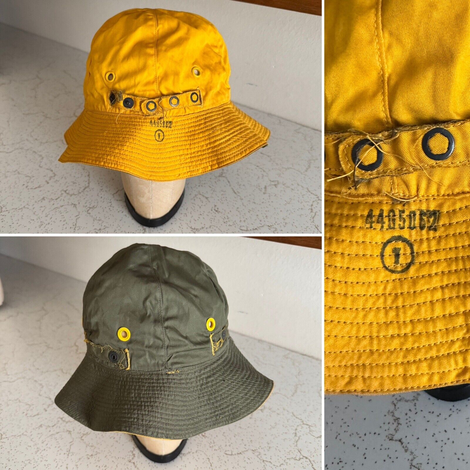 1940s Vtg USAAF C-1 Survival Vest Reversible Sun Hat Boonie Army Air Force 40S