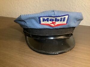 Vintage 1950's Mobil Oil Gas Station Attendant Hat Pegasus