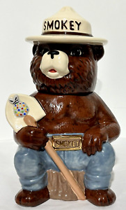 Cookie Jarrin Sitting Smokey the Bear Cookie Jar Shovel w/Candy ? USA 1997 RARE