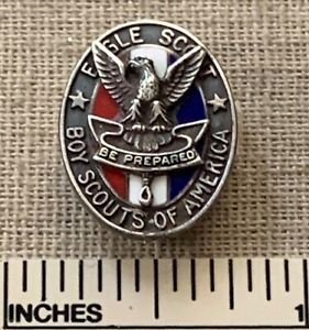Vintage EAGLE SCOUT Boy Scouts of America Hat Badge PIN BSA Award STERLING